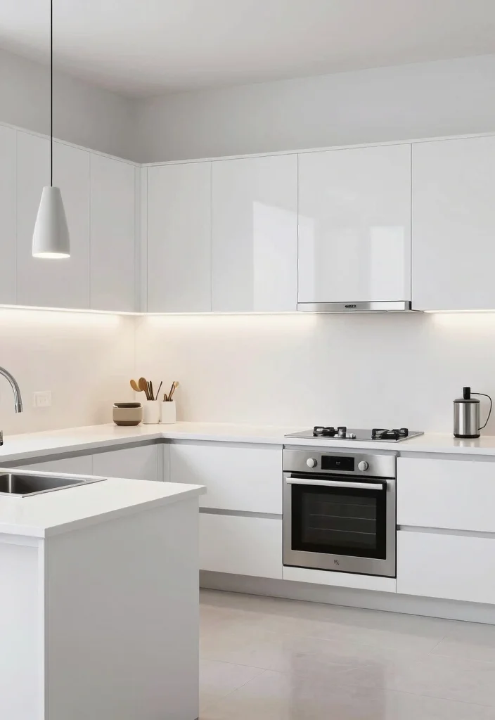 12 Bloxburg Kitchen Ideas for Cute Functional Builds - 4. Sleek Modern Minimalism 1