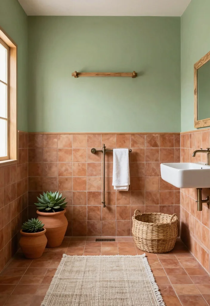 12 Boho Bathroom Ideas for a Relaxed Natural Vibe 1 12 Boho Bathroom Ideas for a Relaxed Natural Vibe - 1. Earthy Color Schemes 1