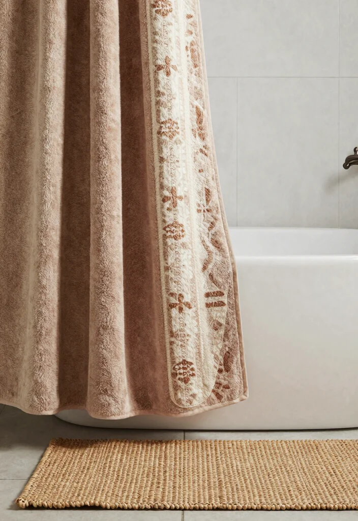 12 Boho Bathroom Ideas for a Relaxed Natural Vibe 122 12 Boho Bathroom Ideas for a Relaxed Natural Vibe - 12. Cozy Textiles 1