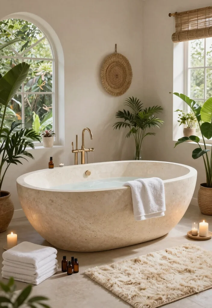 12 Boho Bathroom Ideas for a Relaxed Natural Vibe 45 12 Boho Bathroom Ideas for a Relaxed Natural Vibe - 5. Freestanding Bathtubs 1