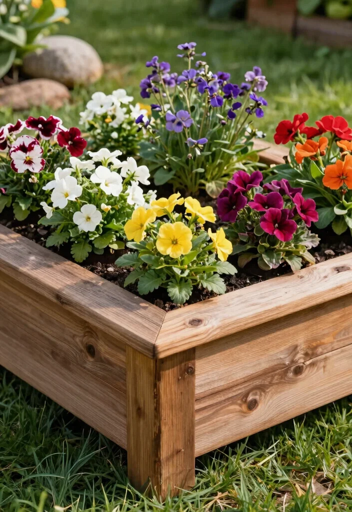 12 Budget Friendly Yard Ideas for a Simple Beautiful Upgrade - 1. Create a Flower Bed from Reclaimed Wood 1