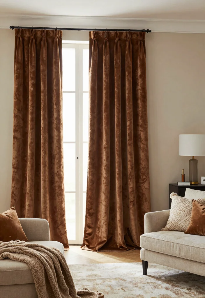 12 Curtain Ideas for Sliding Doors That Blend Seamlessly - 5. Eco-Friendly Velvet Curtains 1