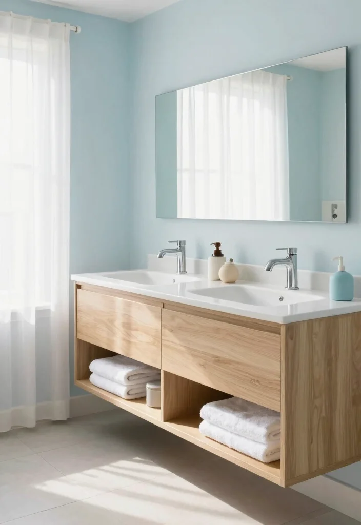 12 Double Vanity Bathroom Ideas for Better Morning Flow - 4. Bright and Breezy 1