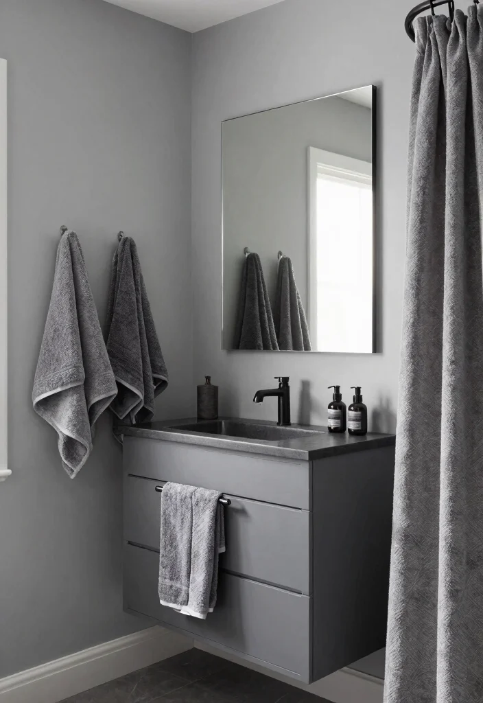 12 Grey Bathroom Ideas for a Clean Modern Aesthetic - 4. Monochromatic Grey Scheme 1