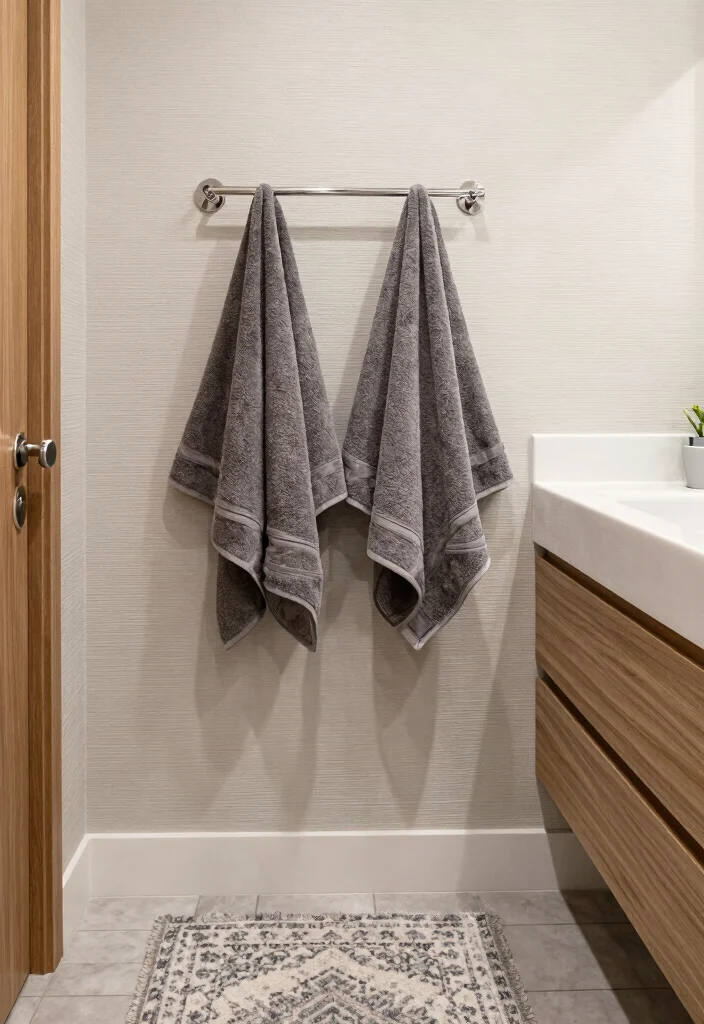 12 Grey Bathroom Ideas for a Clean Modern Aesthetic - 7. Textured Accents 1
