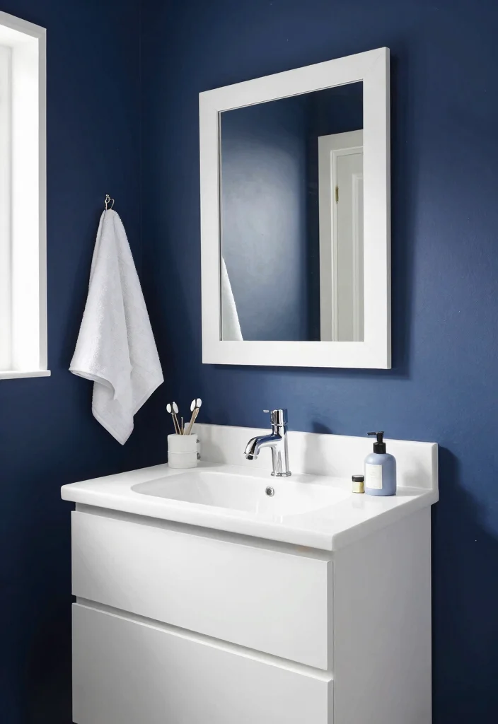 12 Half Bathroom Ideas for Stylish Compact Makeovers - 6. Go for a Bold Color Palette 1