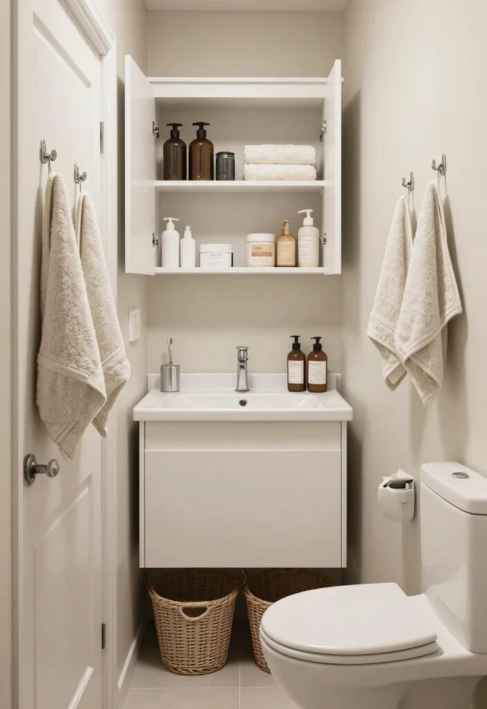 12 Half Bathroom Ideas for Stylish Compact Makeovers - 8. Optimize Storage Solutions 1