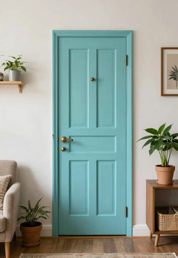 12 Half Wall Divider Ideas to Subtly Separate Shared Spaces 122 12 Half Wall Divider Ideas to Subtly Separate Shared Spaces - 12. Vintage Door as an Eclectic Divider 1