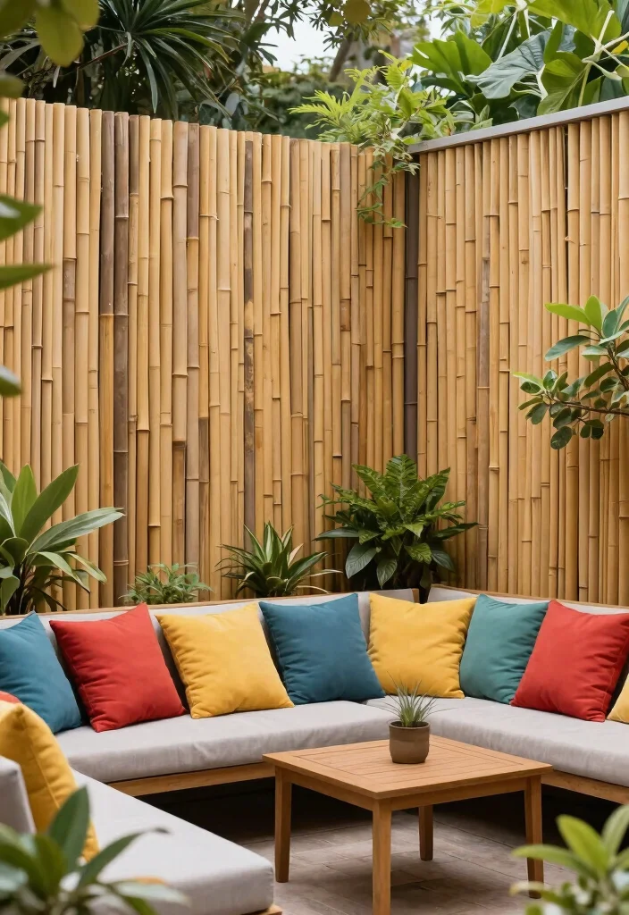 12 Half Wall Divider Ideas to Subtly Separate Shared Spaces 67 12 Half Wall Divider Ideas to Subtly Separate Shared Spaces - 7. Bamboo Half Wall for a Natural Touch 1