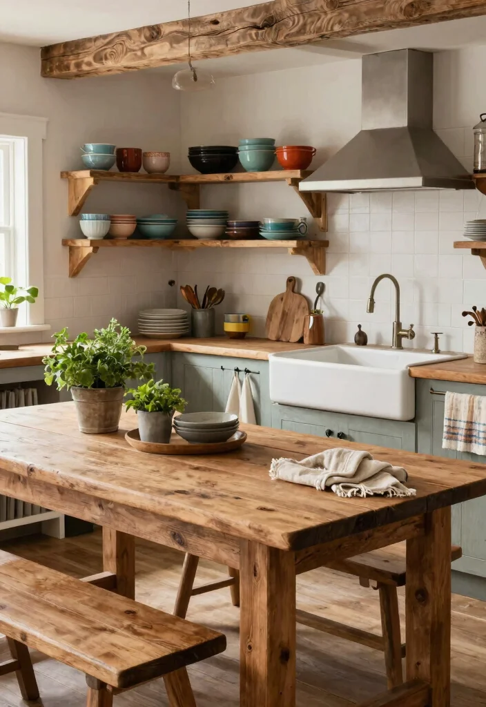 12 Ideas for Kitchen Layouts That Improve Daily Function 100 12 Ideas for Kitchen Layouts That Improve Daily Function - 10. Rustic Charm with Farmhouse Layout 1