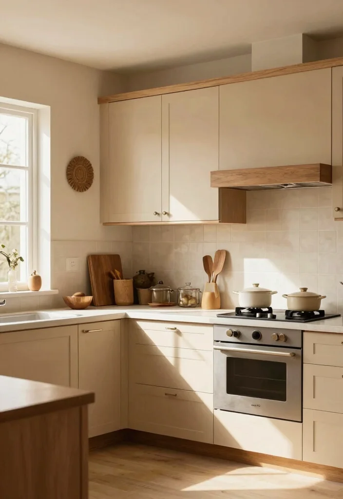 12 Kitchen Colours Ideas to Brighten and Balance the Room - 12. Warm Beige Tones 1