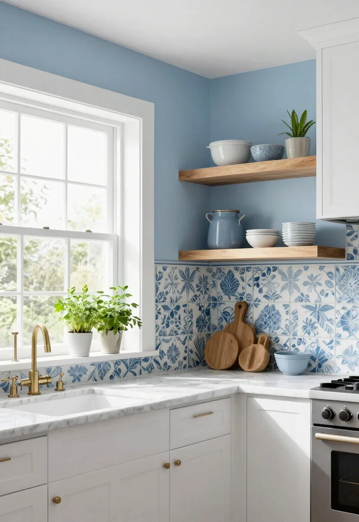 12 Kitchen Colours Ideas to Brighten and Balance the Room - 3. Soft Blue Undertones 1