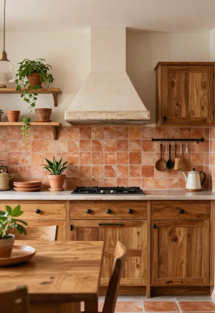 12 Kitchen Colours Ideas to Brighten and Balance the Room - 4. Earthy Terracotta 1