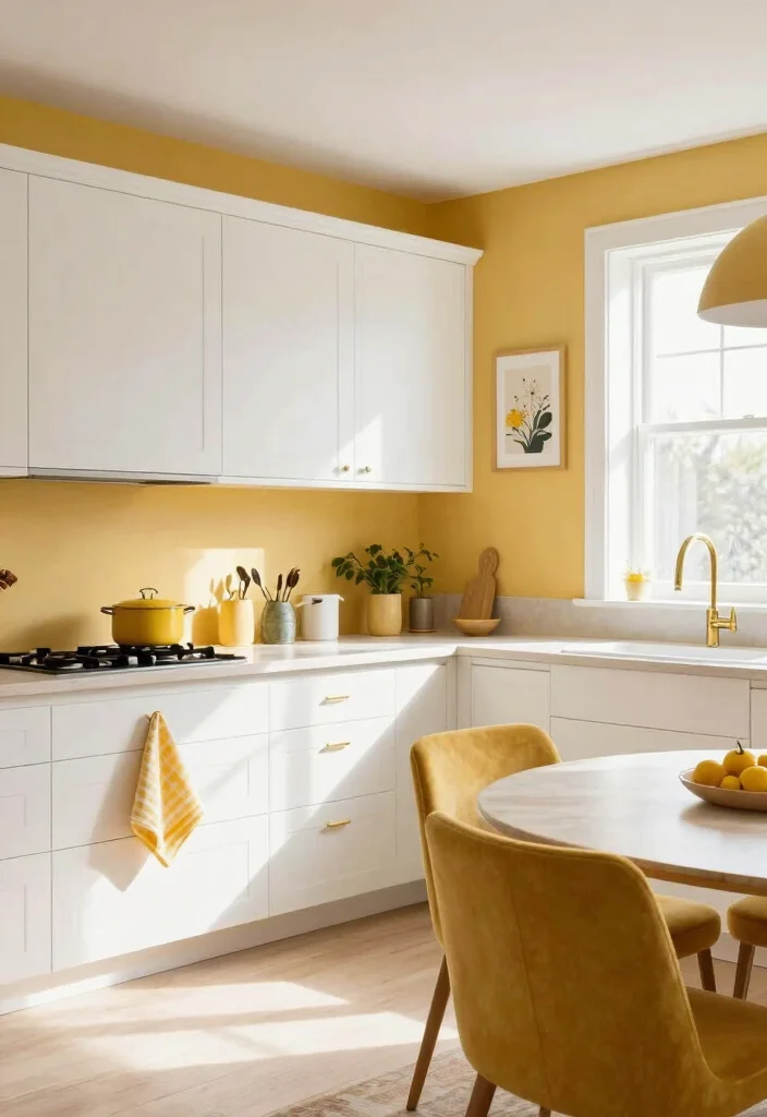 12 Kitchen Colours Ideas to Brighten and Balance the Room - 5. Elegant Mustard Yellow 1