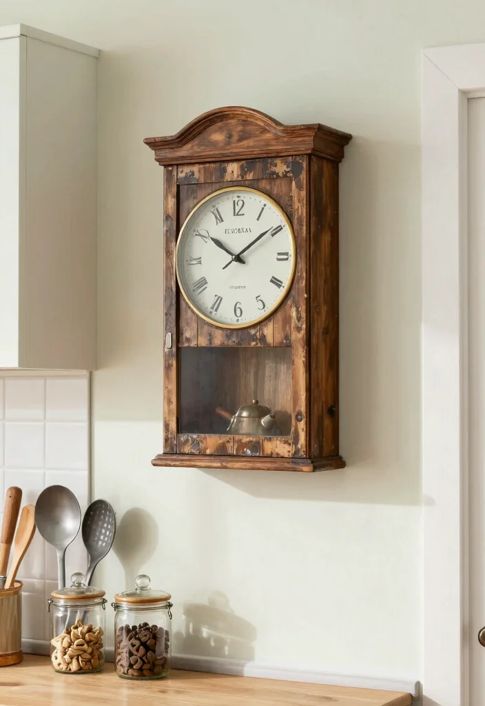 12 Kitchen Decorating Ideas for Stylish Wall Transformations - 12. Vintage Clock Displays 1