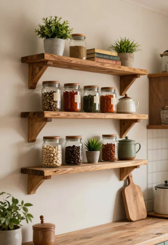 12 Kitchen Shelving Ideas for Smarter Everyday Storage 45 12 Kitchen Shelving Ideas for Smarter Everyday Storage - 5. Rustic Wall-Mounted Shelves for a Cozy Feel 1