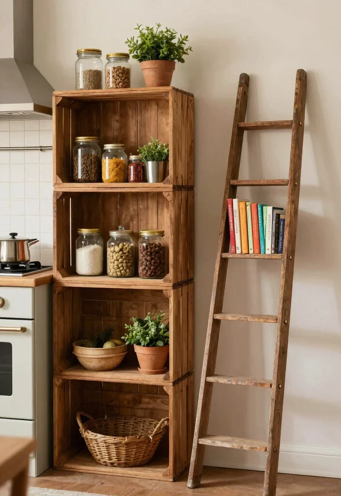 12 Kitchen Shelving Ideas for Smarter Everyday Storage 89 12 Kitchen Shelving Ideas for Smarter Everyday Storage - 9. Vintage Finds for a Timeless Appeal 1