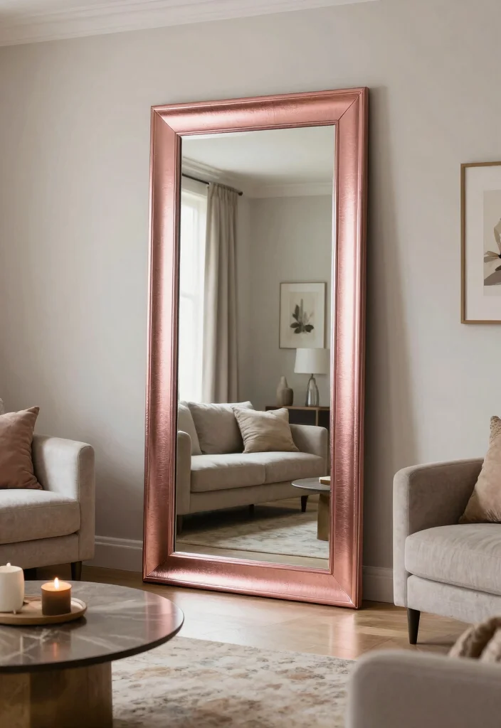 12 Living Room Mirror Covering Solutions for a Clean Updated Look - 5. Mirror Paint Technique 1