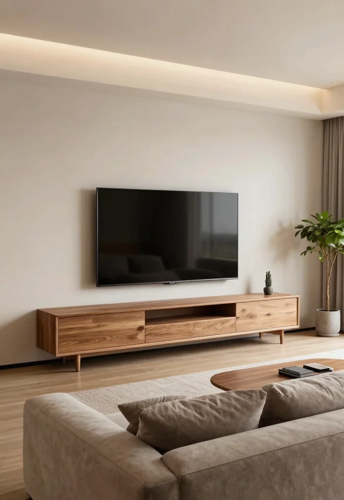 12 Living Room TV Concealment Ideas for a Clean Clutter Free Look - 5. Flip-Down or Rise-Up Mechanisms 1
