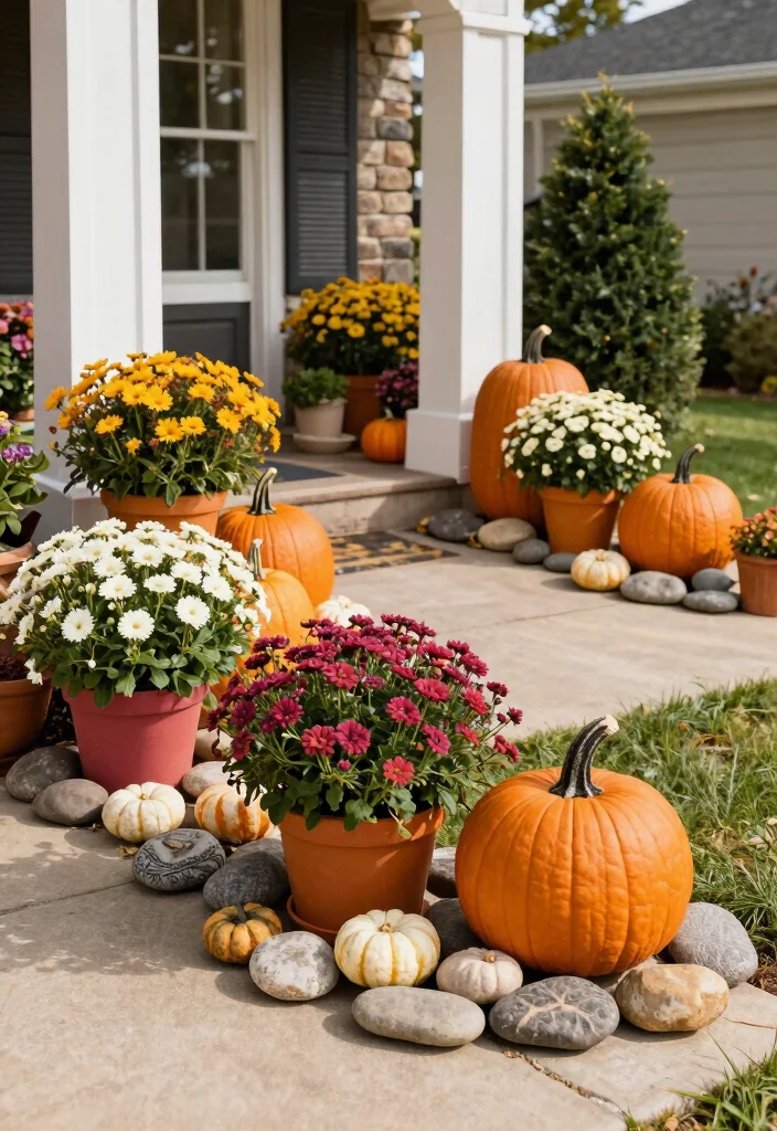 12 Low Maintenance Front Yard Ideas for Stress Free Landscaping 122 12 Low Maintenance Front Yard Ideas for Stress Free Landscaping - 12. Seasonal Decor 1