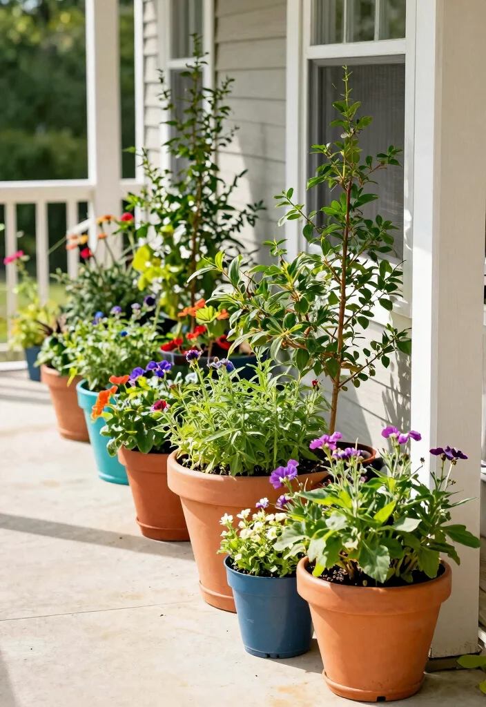 12 Low Maintenance Front Yard Ideas for Stress Free Landscaping 78 12 Low Maintenance Front Yard Ideas for Stress Free Landscaping - 8. Container Gardens 1