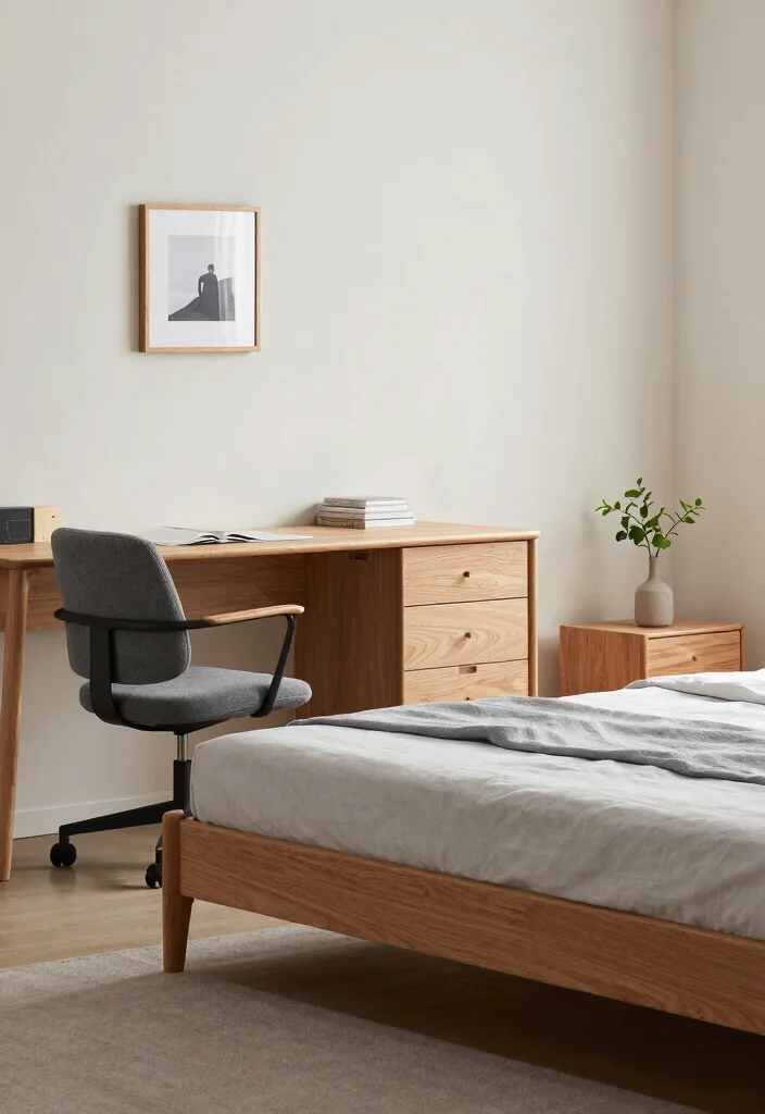 12 Mens Bedroom Ideas for a Clean Modern Look - 2. Minimalist Furniture 1