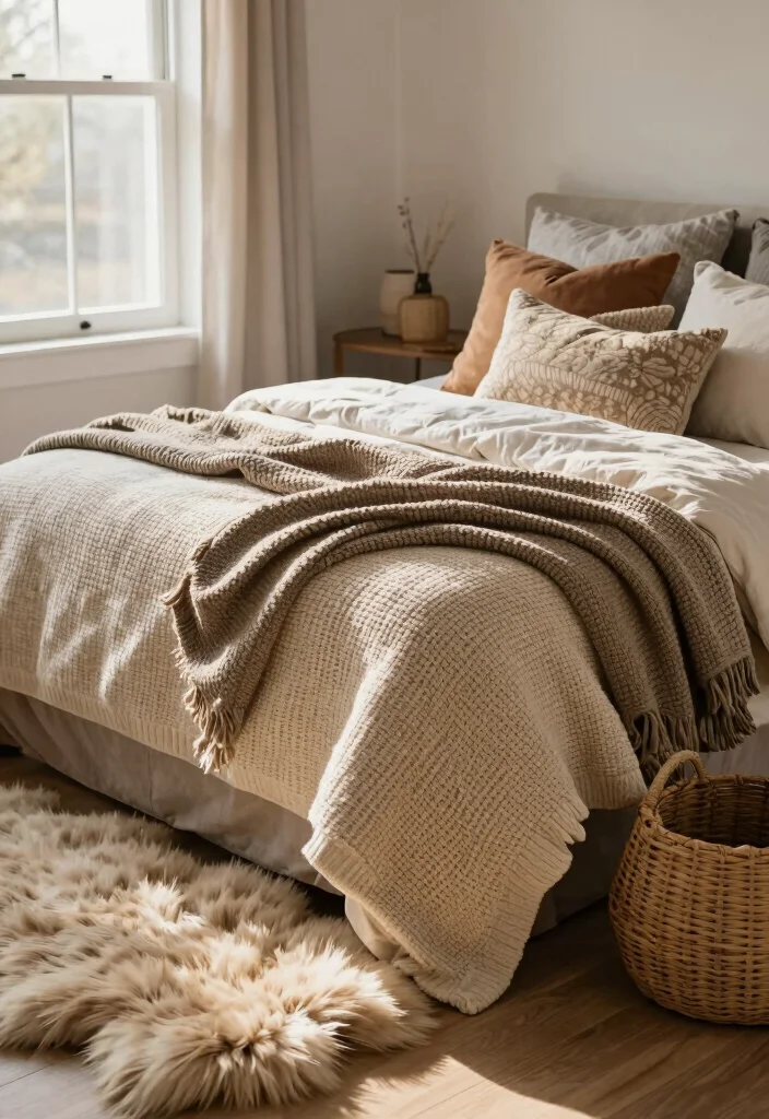 12 Mens Bedroom Ideas for a Clean Modern Look - 4. Cozy Textures 1