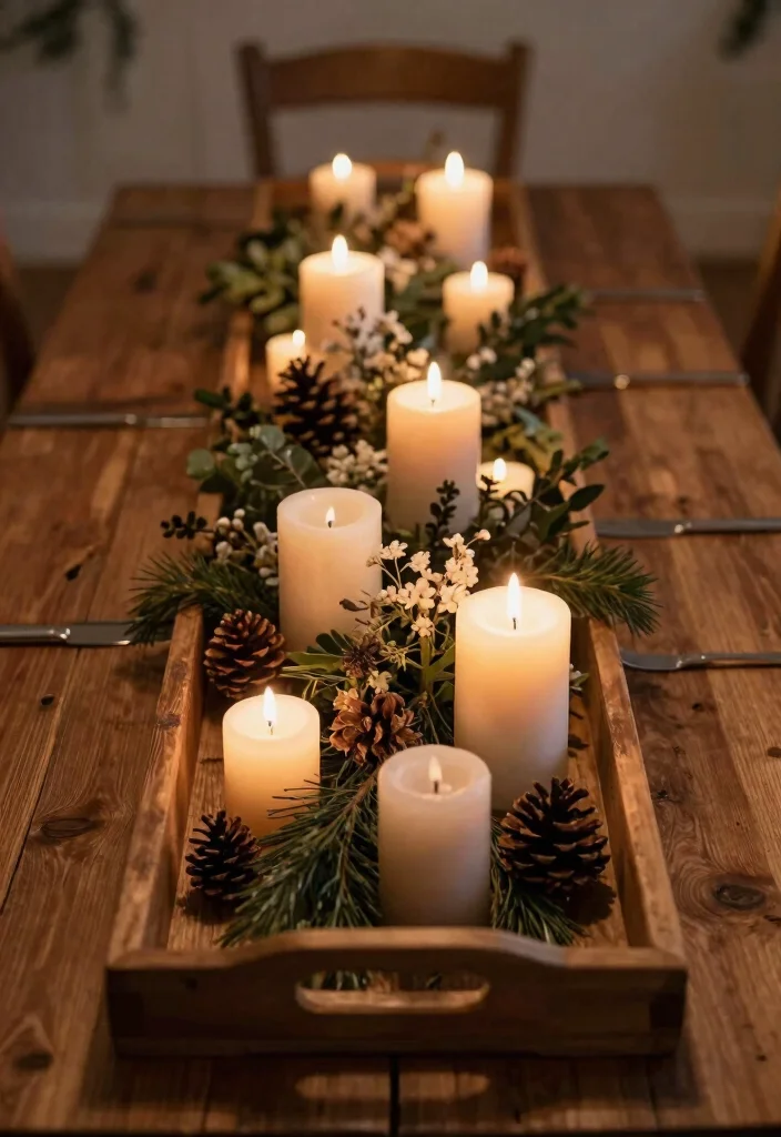 12 Modern Centerpiece Ideas to Elevate Your Dining Table Style 12 12 Modern Centerpiece Ideas to Elevate Your Dining Table Style - 2. Reclaimed Wood Elegance 1