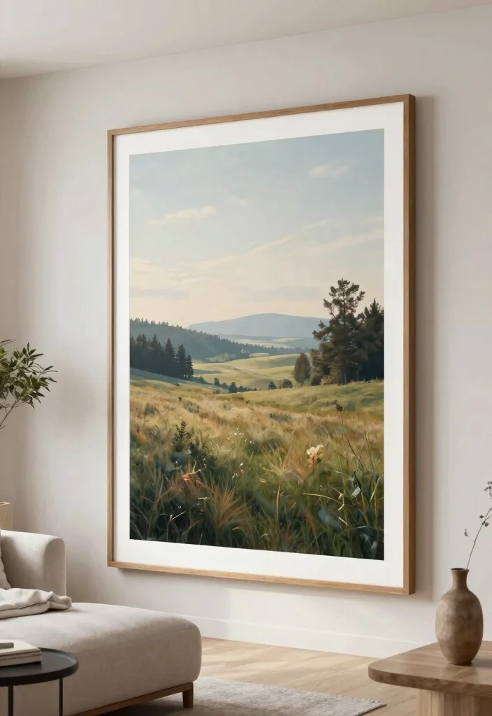 12 Modern Wall Decor Ideas for a Fresh Living Room Update - 5. Large-Scale Photography 1