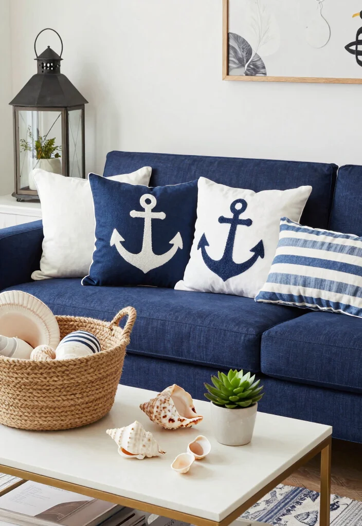 12 Navy Sofa Living Room Decor Ideas for a Bold Stylish Space 45 12 Navy Sofa Living Room Decor Ideas for a Bold Stylish Space - 5. Nautical-Inspired Accessories 1