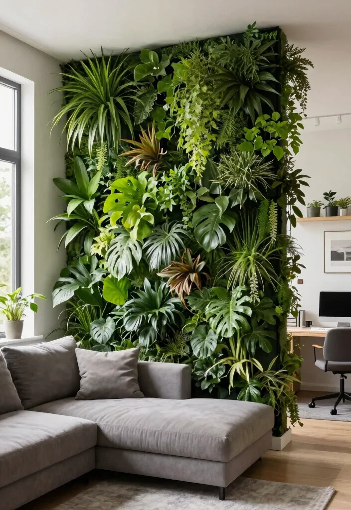 12 Open Concept Room Partition Ideas for Flexible Home Layouts 100 12 Open Concept Room Partition Ideas for Flexible Home Layouts - 10. Green Walls or Vertical Gardens 1