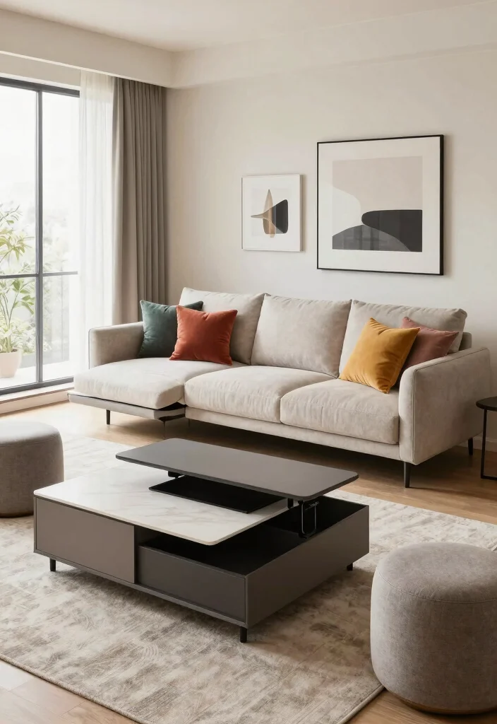 12 Open Concept Room Partition Ideas for Flexible Home Layouts 34 12 Open Concept Room Partition Ideas for Flexible Home Layouts - 4. Multi-Functional Furniture 1