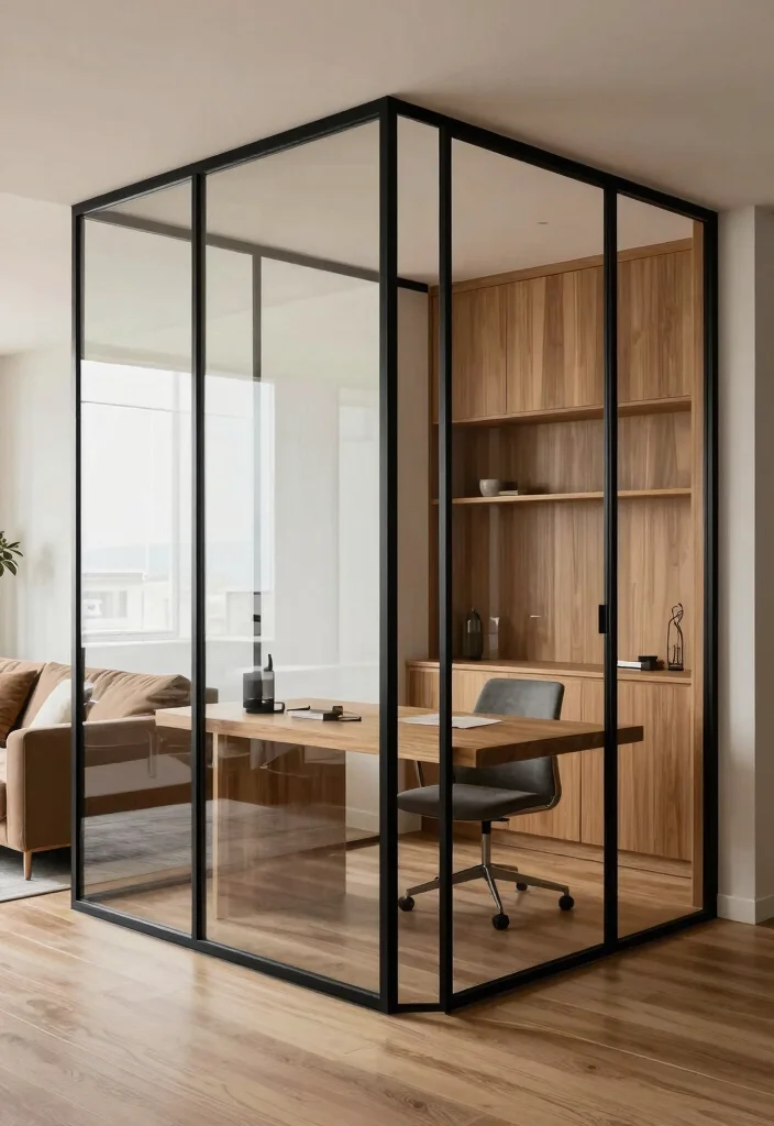 12 Open Concept Room Partition Ideas for Flexible Home Layouts 56 12 Open Concept Room Partition Ideas for Flexible Home Layouts - 6. Glass Partitions 1