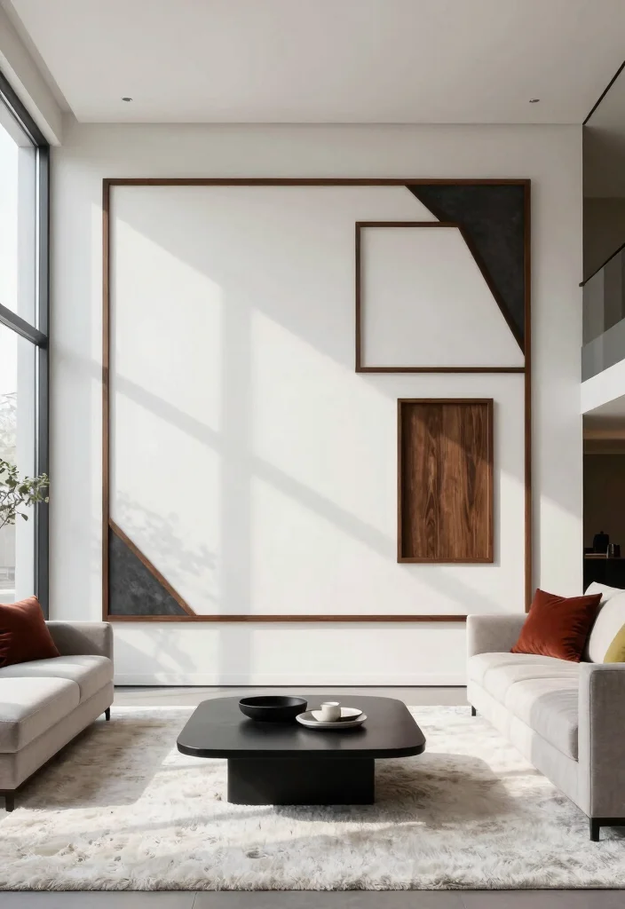 12 Picture Frame Molding Ideas for Elegant Polished Walls 12 12 Picture Frame Molding Ideas for Elegant Polished Walls - 2. Geometric Frame Designs for Contemporary Appeal 1