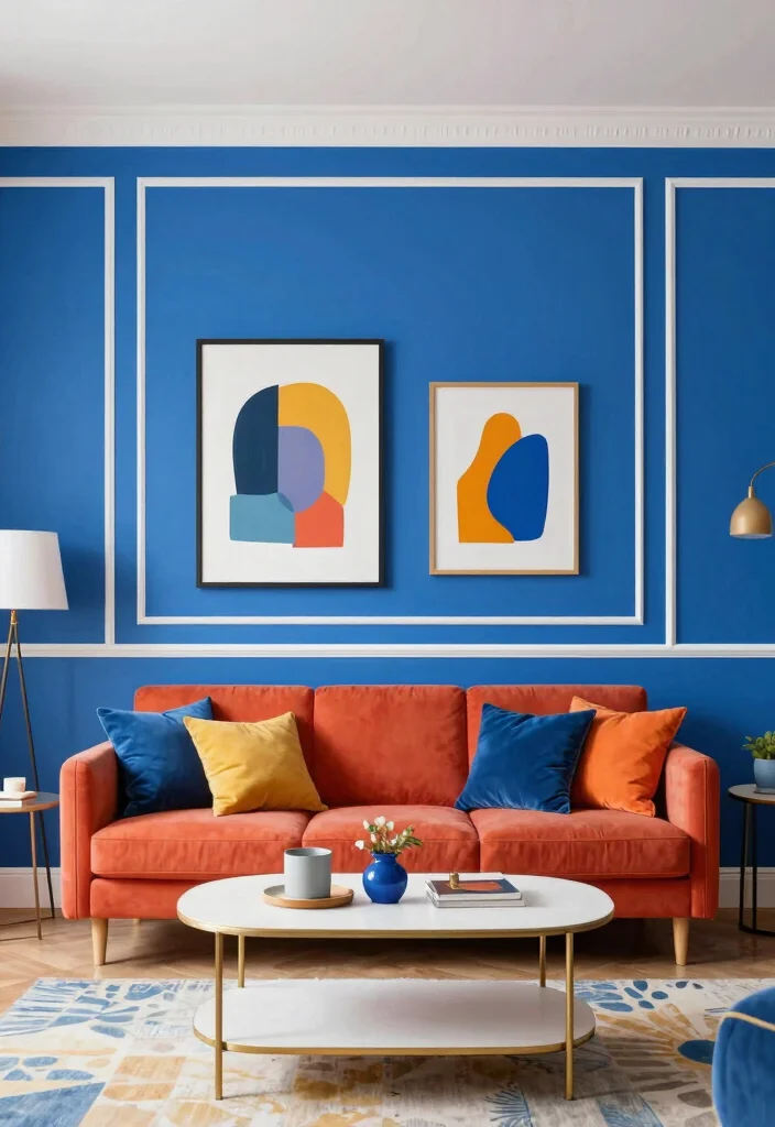 12 Picture Frame Molding Ideas for Elegant Polished Walls 45 12 Picture Frame Molding Ideas for Elegant Polished Walls - 5. Color-Blocked Molding for Bold Statements 1