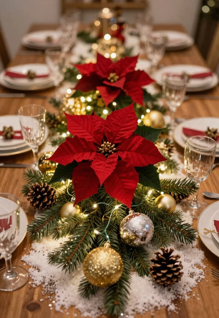 12 Seasonal Table Centerpiece Ideas to Refresh Your Dining Space 56 12 Seasonal Table Centerpiece Ideas to Refresh Your Dining Space - 6. Festive Holiday Cheer 1