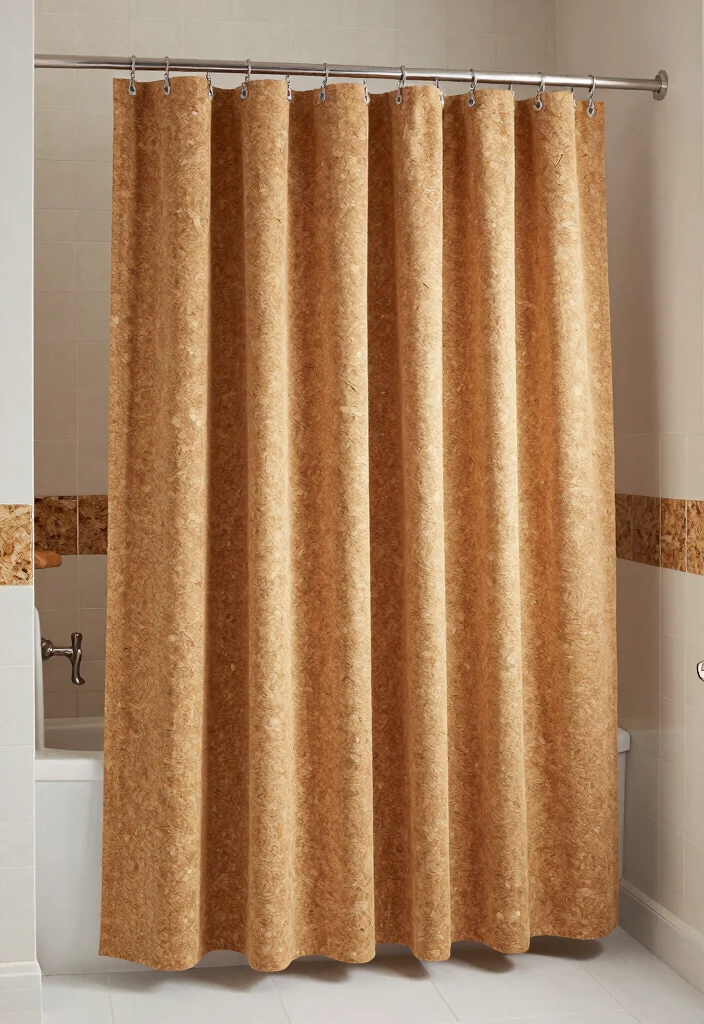 12 Shower Curtain Ideas Bathroom for a Fresh Updated Look - 6. Cork Designs Delight 1