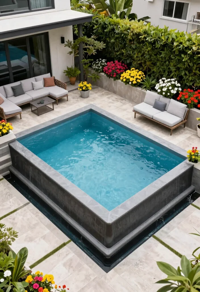 12 Small Backyard Pool Ideas for Compact Refreshing Spots 100 12 Small Backyard Pool Ideas for Compact Refreshing Spots - 10. Floating Deck Pool 1