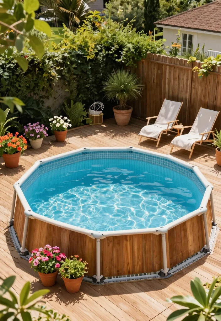 12 Small Backyard Pool Ideas for Compact Refreshing Spots 12 12 Small Backyard Pool Ideas for Compact Refreshing Spots - 2. Small Above-Ground Pool 1