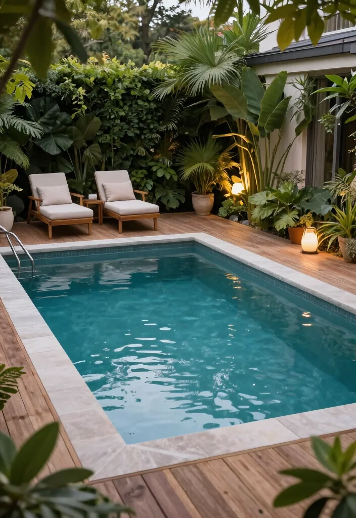 12 Small Backyard Pool Ideas for Compact Refreshing Spots 34 12 Small Backyard Pool Ideas for Compact Refreshing Spots - 4. Sunken Pool Retreat 1