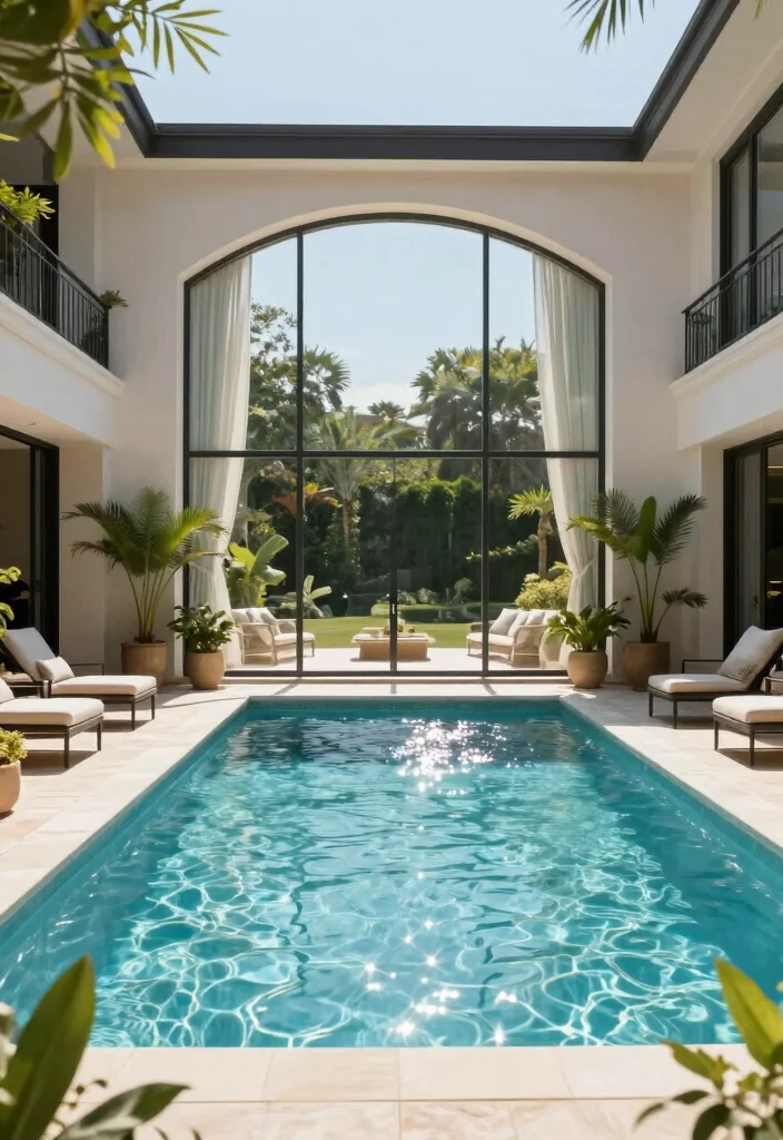 12 Small Backyard Pool Ideas for Compact Refreshing Spots 56 12 Small Backyard Pool Ideas for Compact Refreshing Spots - 6. Glass Wall Pool 1