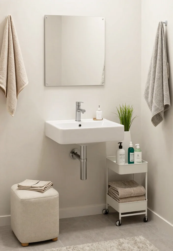 12 Small Bathroom Design Ideas to Maximize Limited Space 23 12 Small Bathroom Design Ideas to Maximize Limited Space - 3. Compact Bathroom Furniture 1