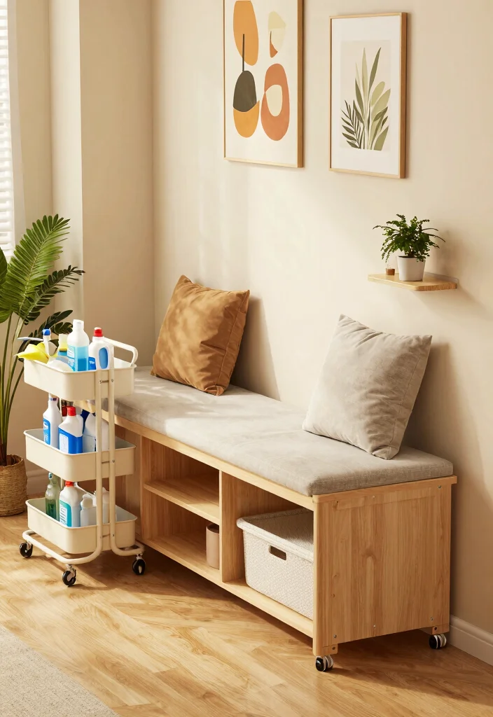 12 Small Utility Room Organization Ideas to Maximize Every Inch 23 12 Small Utility Room Organization Ideas to Maximize Every Inch - 3. Embrace Multi-Functional Furniture 1