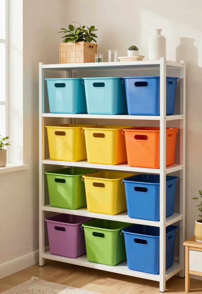 12 Small Utility Room Organization Ideas to Maximize Every Inch 89 12 Small Utility Room Organization Ideas to Maximize Every Inch - 9. Use Color-Coded Baskets 1