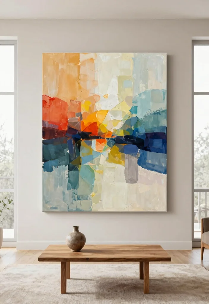 12 Stylish TV Disguise Ideas That Blend Perfectly into Your Decor - 1. Elegant Art Panel Cover 1