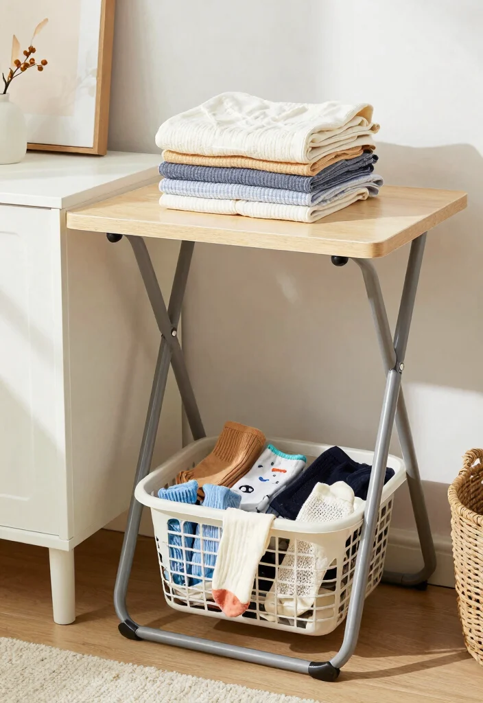 12 Utility Room Storage Solutions for a Neat Streamlined Space 100 12 Utility Room Storage Solutions for a Neat Streamlined Space - 10. Add a Folding Station 1