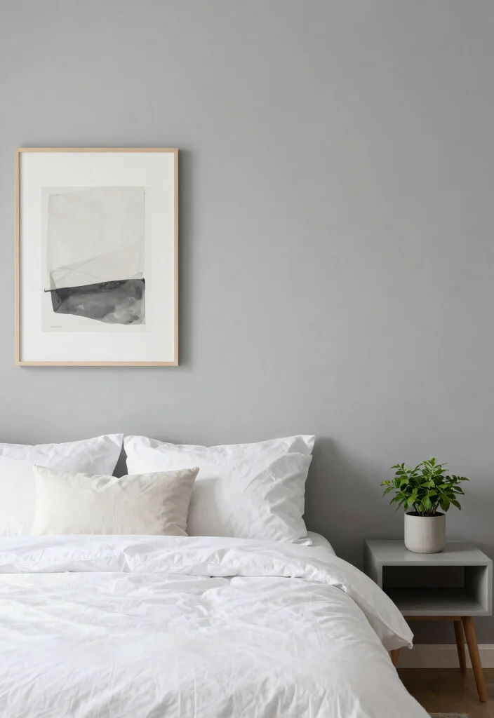 12 Wall Design Ideas Bedroom for Stylish Accent Updates - 10. Minimalist Accent Walls 1