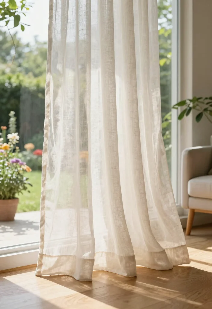12 Window and Curtain Ideas for Balanced Bright Interiors - 1. Sheer Linen Curtains for an Airy Feel 1