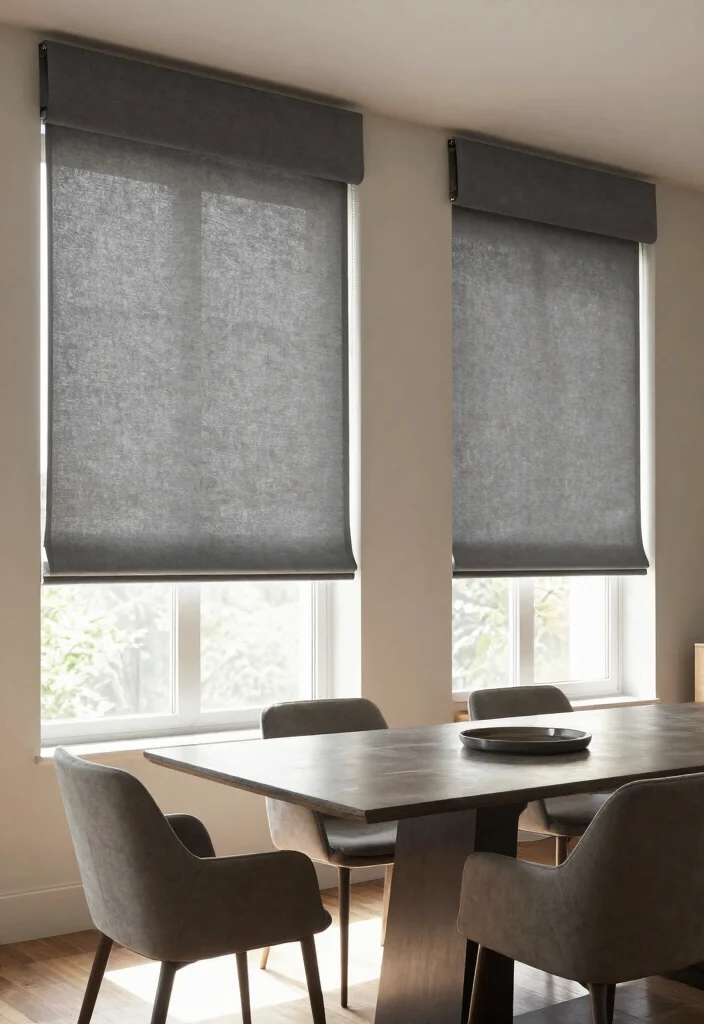 12 Window and Curtain Ideas for Balanced Bright Interiors - 10. Eco-Friendly Roller Shades for Modern Living 1