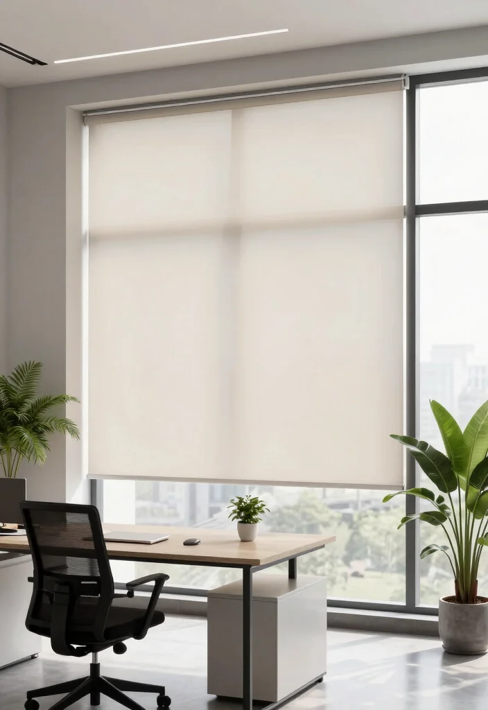 12 Window and Curtain Ideas for Balanced Bright Interiors - 11. Minimalist Blinds for Function and Style 1